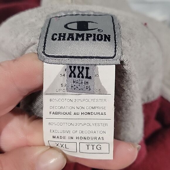 Maroon Champion Hoodie sz 2XL - Picture 6 of 6